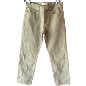 Frame The Straight Mid Rise Canvas Pants Light Brown Size 34 New With Tags